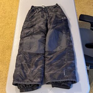 Children's Black Camo Snow Pants size M 8-10